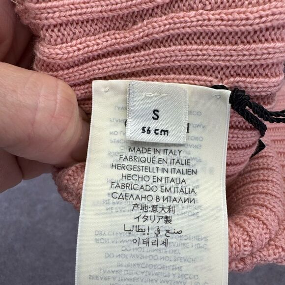 Gucci NWT Wool Knit Logo Pink Visor Cap - Picture 9 of 12